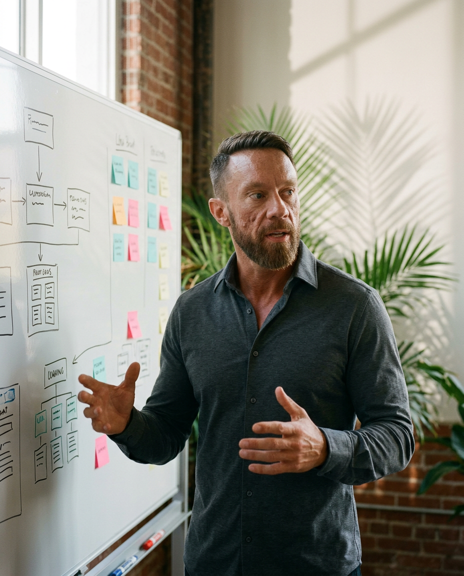 Glintlab creative director mapping a GEO content strategy